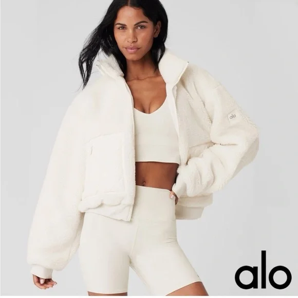 ALO Yoga | Jackets & Coats | Sold Alo Sherpa Edge Bomber | Poshmark